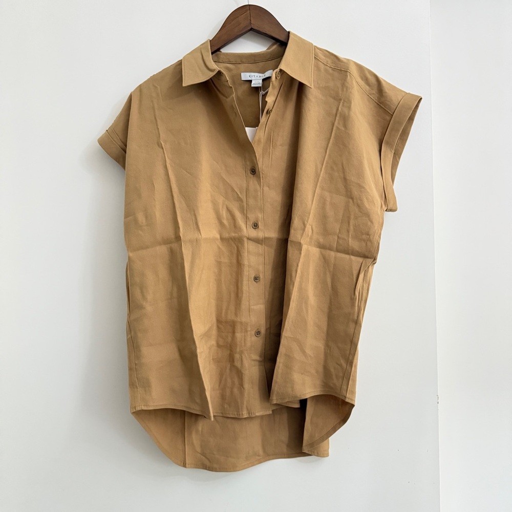 Kit and Ace Brooklyn Linen Dolman Short Sleeve Shirt